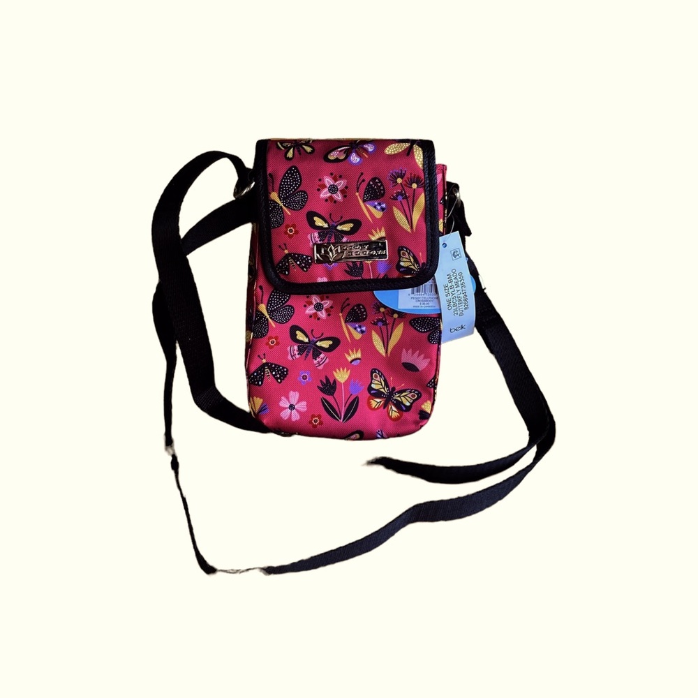 Butterfly Meadow style Lily Bloom Crossbody Bag with Adjustable strap